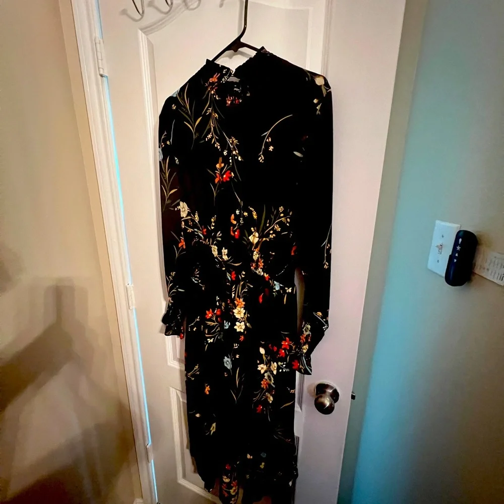 Nanette Black and Red Long Sleeve Sundress - Picture 2 of 5